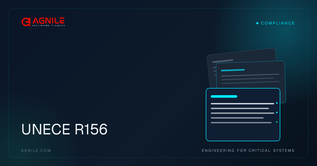 UNECE R156 SUMS and Software Update Management for Vehicles | Agnile ...