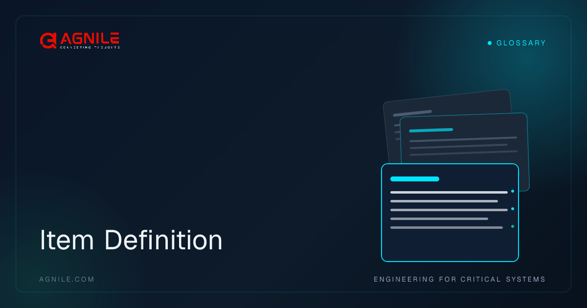 Item Definition — Meaning & Definition | Agnile Glossary | Agnile ...