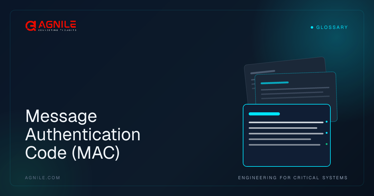 Message Authentication Code (MAC) — Meaning & Definition | Agnile ...